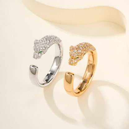 [Blue Tears Jewelry]PANTHERE HALF DIAMOND SMALL RING
