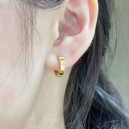 [Blue Tears Jewelry]LOVE EARRINGS 2.65 MM NO DIAMOND SMALL
