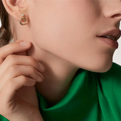 [Blue Tears Jewelry]TRINITY ON DIAMOND  EARRINGS