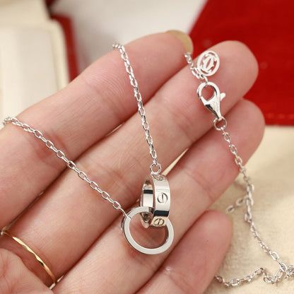 [Blue Tears Jewelry]LOVE DOUBLE RING NECKLACE