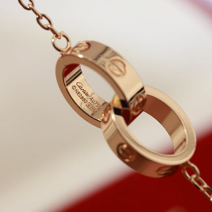 [Blue Tears Jewelry]LOVE DOUBLE RING NECKLACE