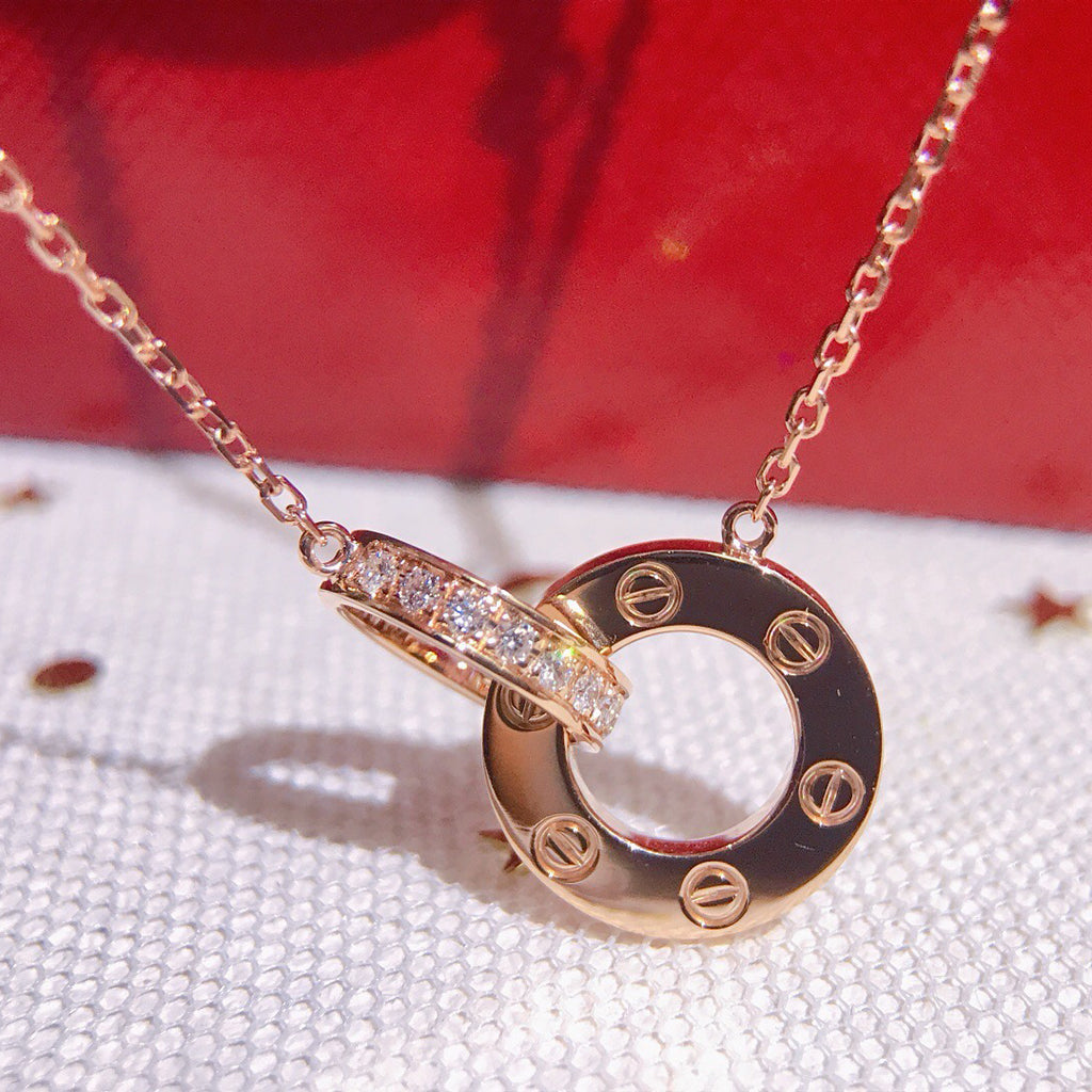 [Blue Tears Jewelry]LOVE  FULL DIAMOND PENDANT NECKLACE