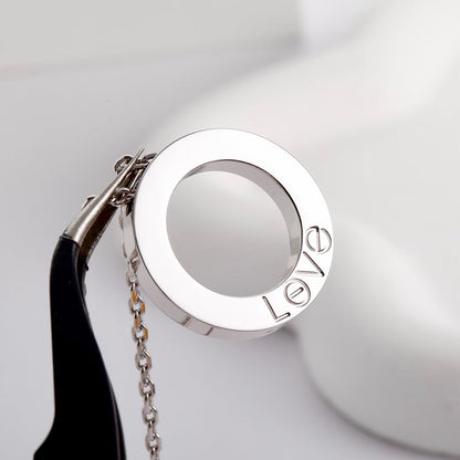[Blue Tears Jewelry]LOVE NECKLACE 16MM  FULL DIAMOND
