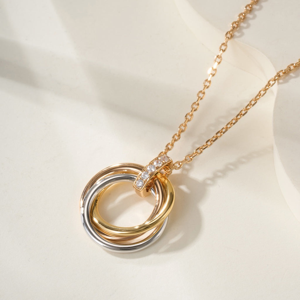 [Blue Tears Jewelry]TRINITY MEDIUM  DIAMONDS NECKLACE