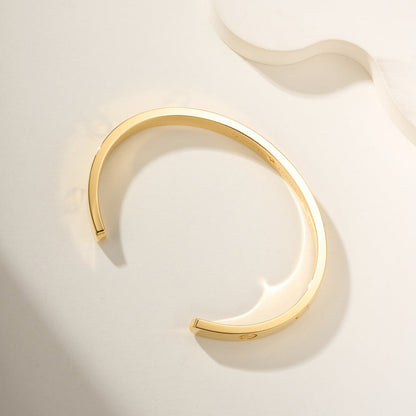 [Blue Tears Jewelry]LOVE BRACELET 6.1MM 1 DIAMOND OPEN CUFF