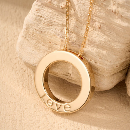 [Blue Tears Jewelry]LOVE NECKLACE 16MM  FULL DIAMOND