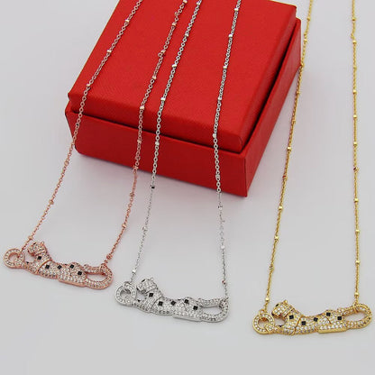 [Blue Tears Jewelry]PANTHERE PAVED DIAMOND NECKLACE