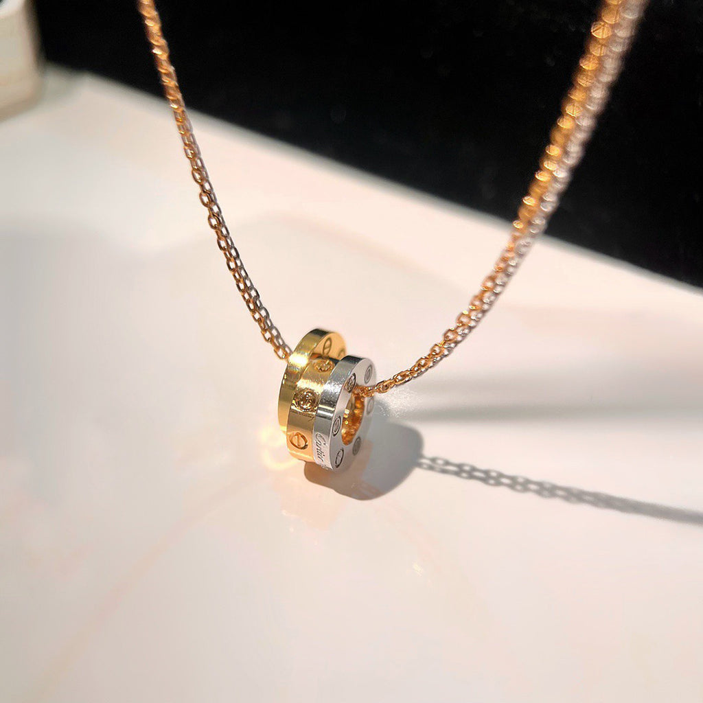 [Blue Tears Jewelry]LOVE 6 DIAMOND PENDANT NECKLACE