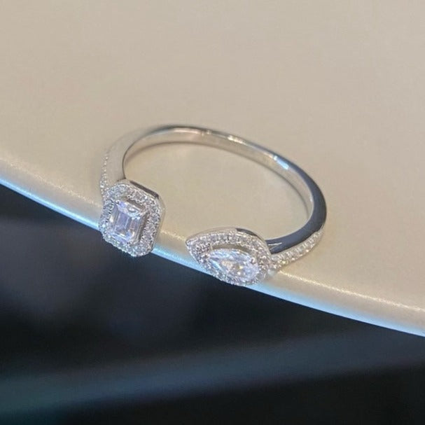 [Blue Tears Jewelry]MY TWIN TOI & MOI SILVER DIAMOND RING