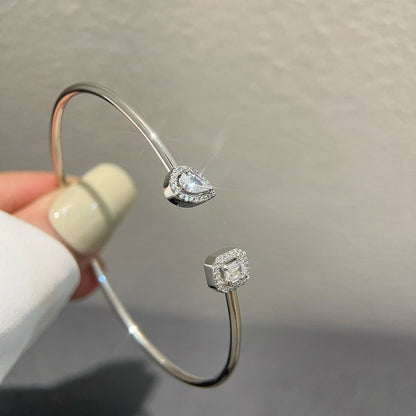 [Blue Tears Jewelry]JONC FLEX MY TWIN TOI & MOI SILVER DIAMOND BRACELET