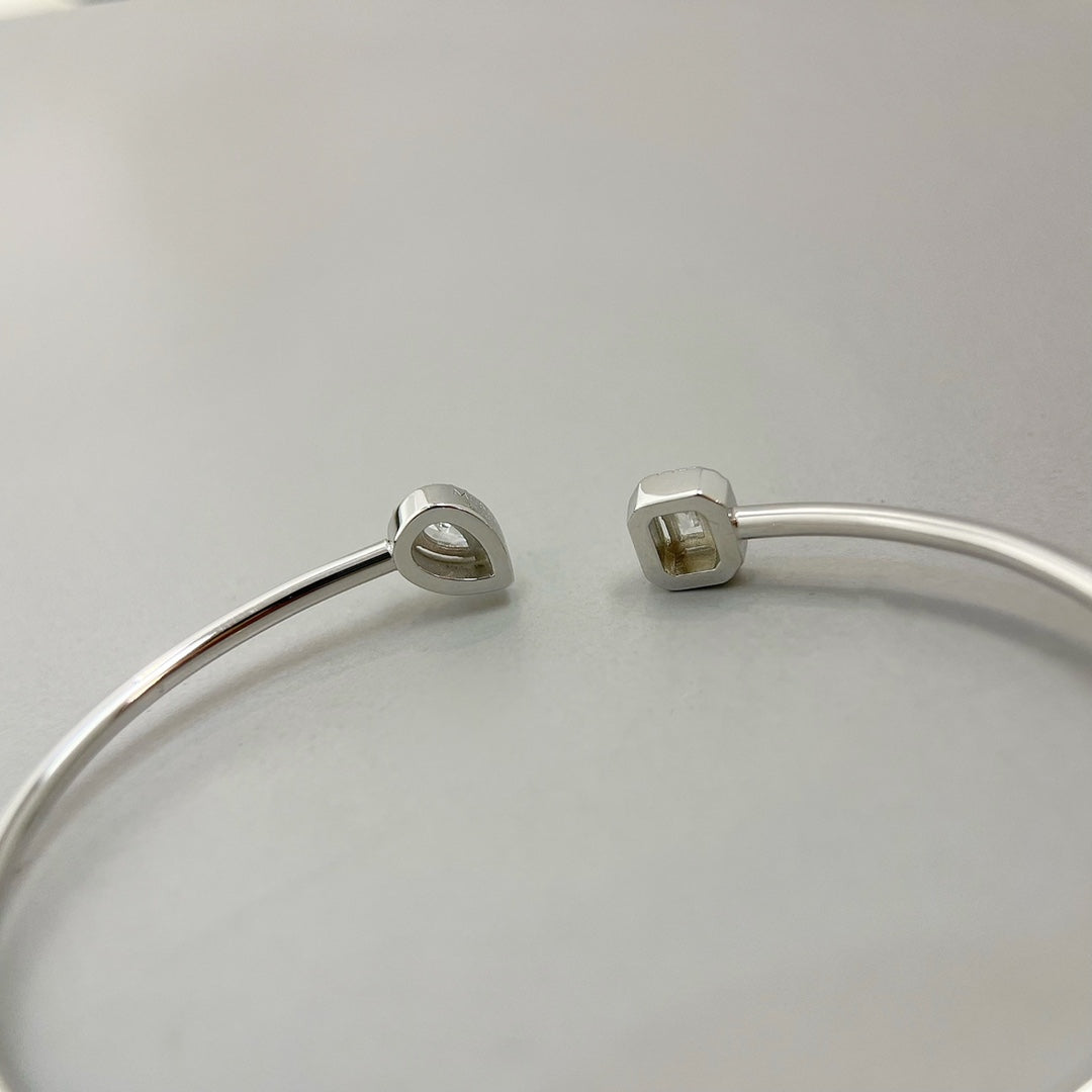 [Blue Tears Jewelry]JONC FLEX MY TWIN TOI & MOI SILVER DIAMOND BRACELET