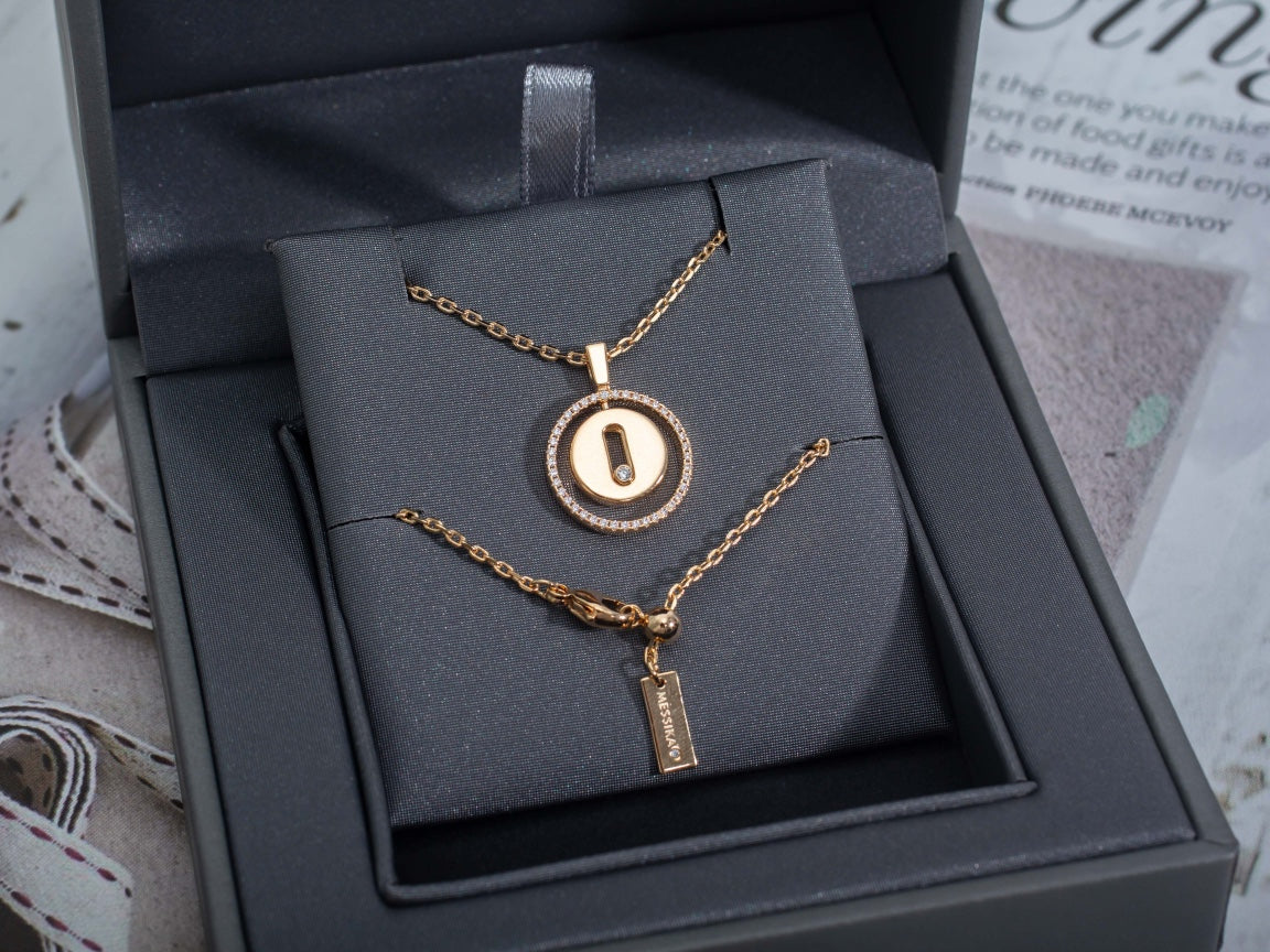[Blue Tears Jewelry]LUCKY MOVE PM NECKLACE PINK GOLD DIAMOND