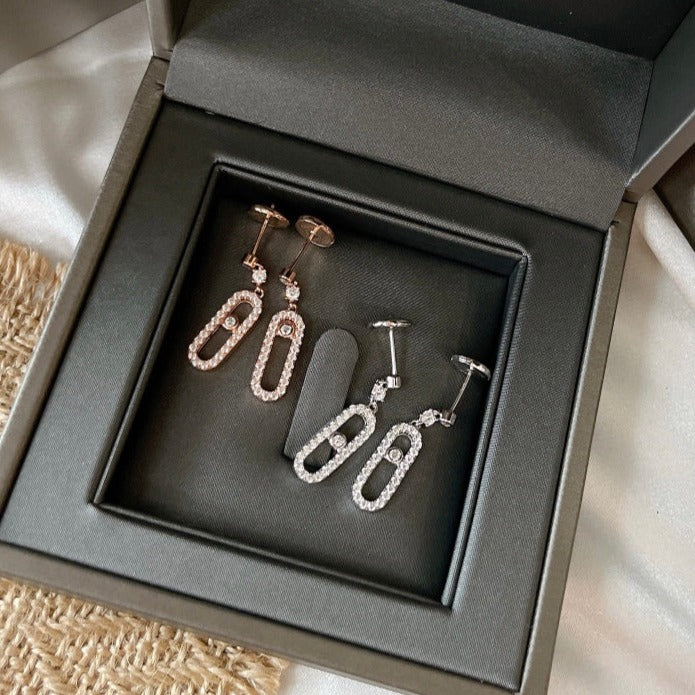 [Blue Tears Jewelry]DORMEUSES MOVE UNO DIAMOND EARRINGS