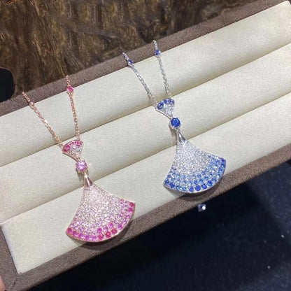 [BLUE TEARS]DREAM NECKLACE AGATE SILVER DIAMOND