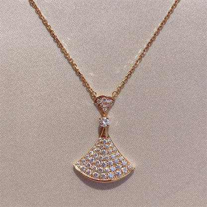 [BLUE TEARS]DREAM NECKLACE PINK GOLD FULL DIAMOND