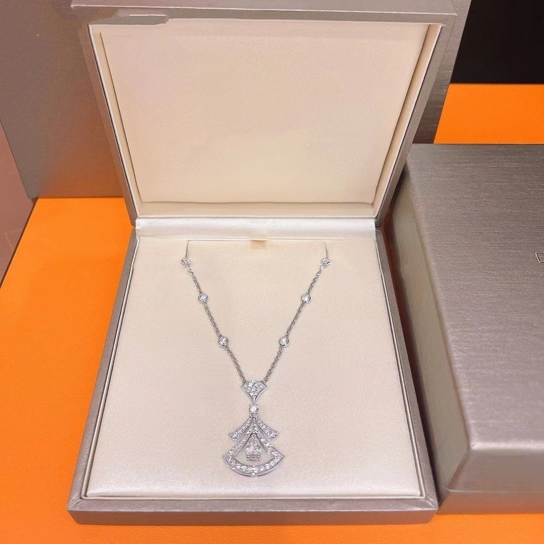 [BLUE TEARS]DREAM NECKLACE WHITE DIAMOND SILVER