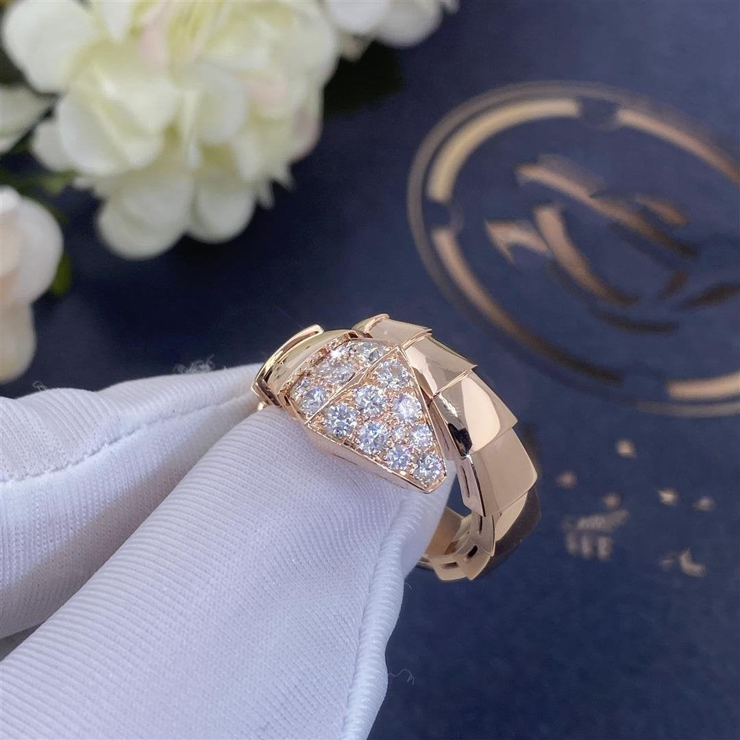 [BLUE TEARS]SERPENTI RING PINK GOLD DIAMOND
