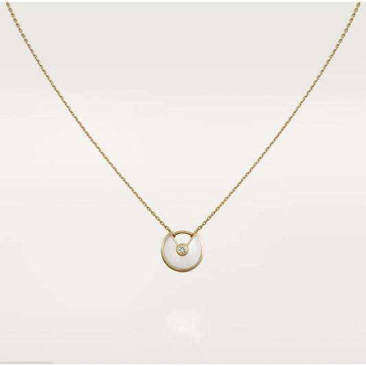 [BLUE TEARS]AMULETTE ROSE GOLD MOP NECKLACE