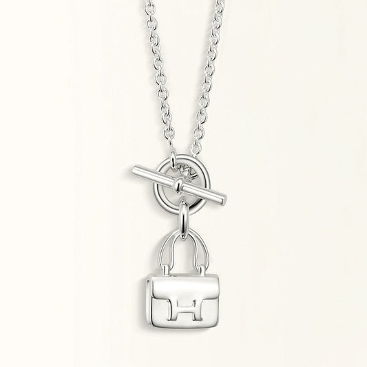 [BLUE TEARS]POP H PEDANT SILVER NECKLACE