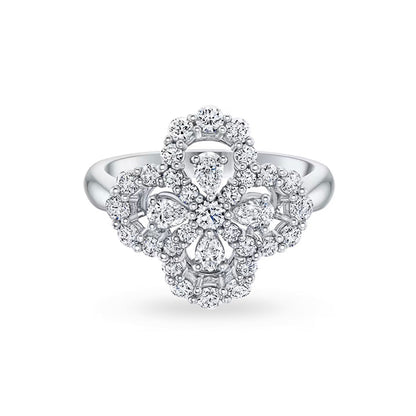 LOOP RING FULL MOTIF DIAMOND 16MM SILVE