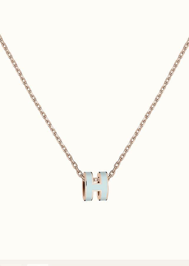 [BLUE TEARS]POP H LIGHT BLUE NECKLACE