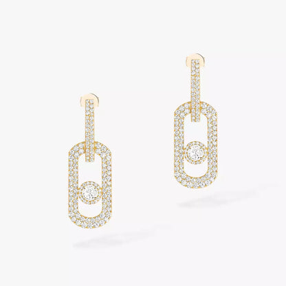 [Blue Tears Jewelry]So Move XL Pave_-Set Diamond Pendant Earrings