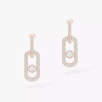 [Blue Tears Jewelry]So Move XL Pave_-Set Diamond Pendant Earrings