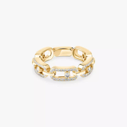 [Blue Tears Jewelry]Move Link Pave_-Set Diamond Ring in Gold