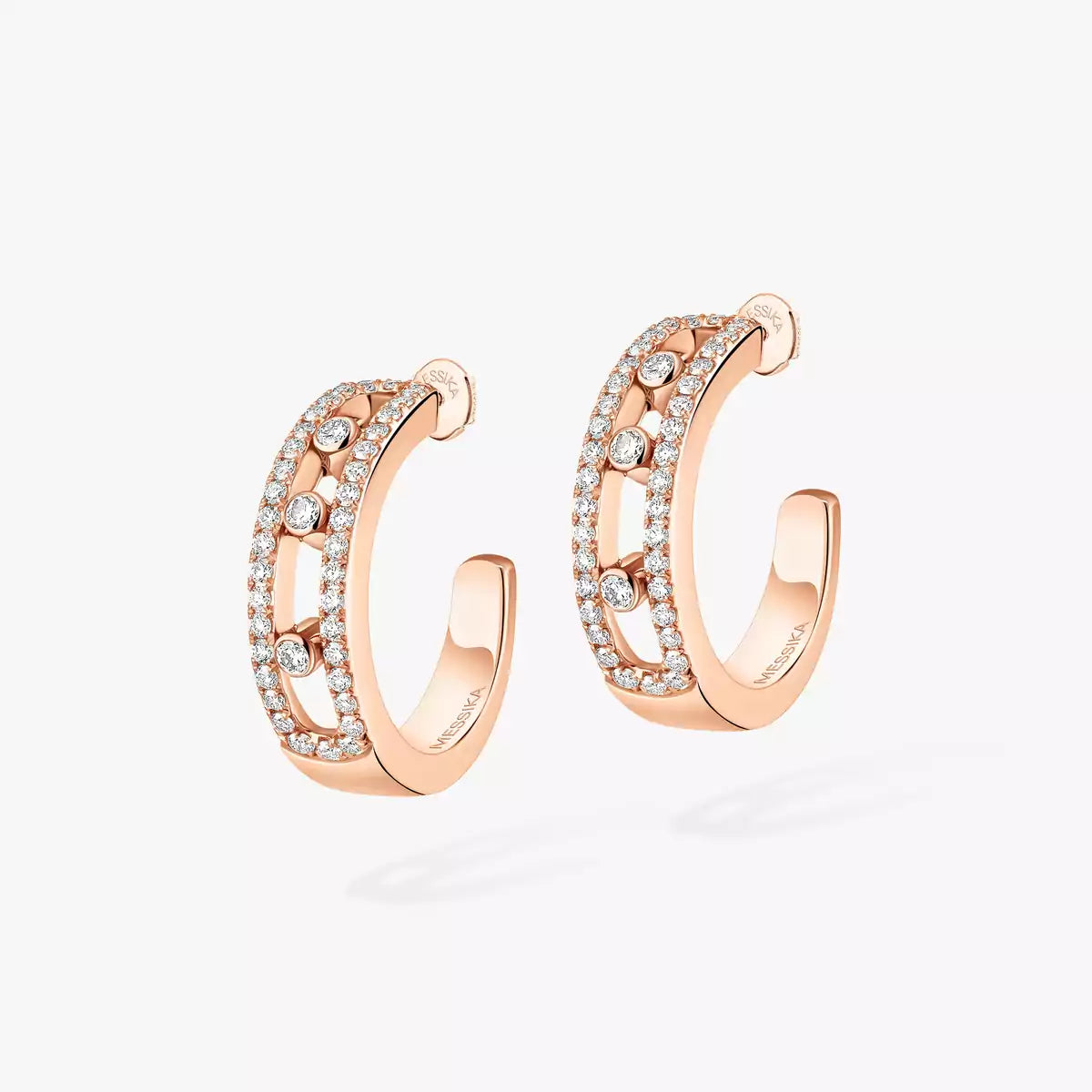 [Blue Tears Jewelry]Diamond Pave_ Hoop Earrings Move