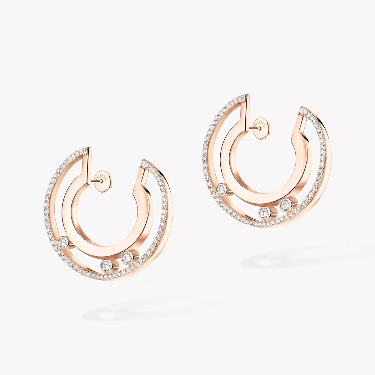 [Blue Tears Jewelry]Move Romane Small Diamond Hoop Earrings