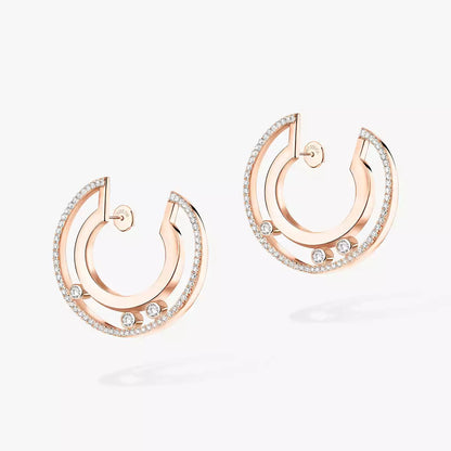 [Blue Tears Jewelry]Move Romane Small Diamond Hoop Earrings