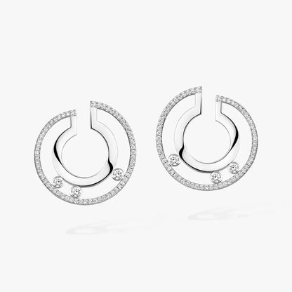 [Blue Tears Jewelry]Move Romane Small Diamond Hoop Earrings