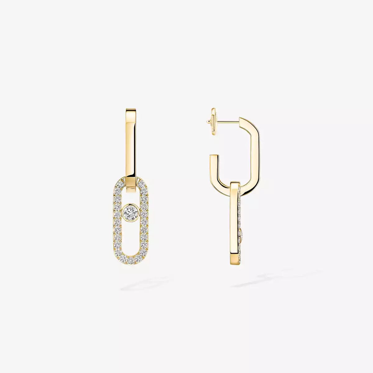 [Blue Tears Jewelry]Move Link Diamond Earrings