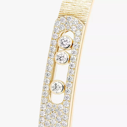 [Blue Tears Jewelry]Move Noa Ciselé half pavé bangle
