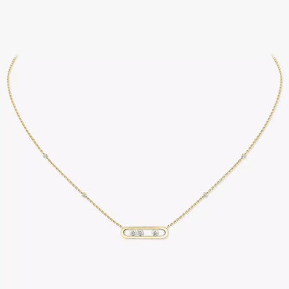 [Blue Tears Jewelry] Baby Move Gold Diamond Necklace