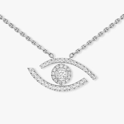 [Blue Tears Jewelry]Pave_ Diamond Necklace Lucky Eye