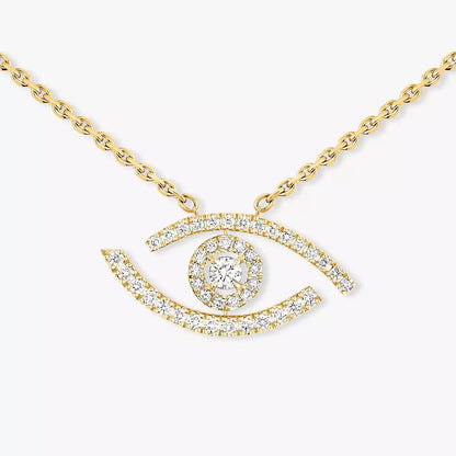 [Blue Tears Jewelry]Pave_ Diamond Necklace Lucky Eye