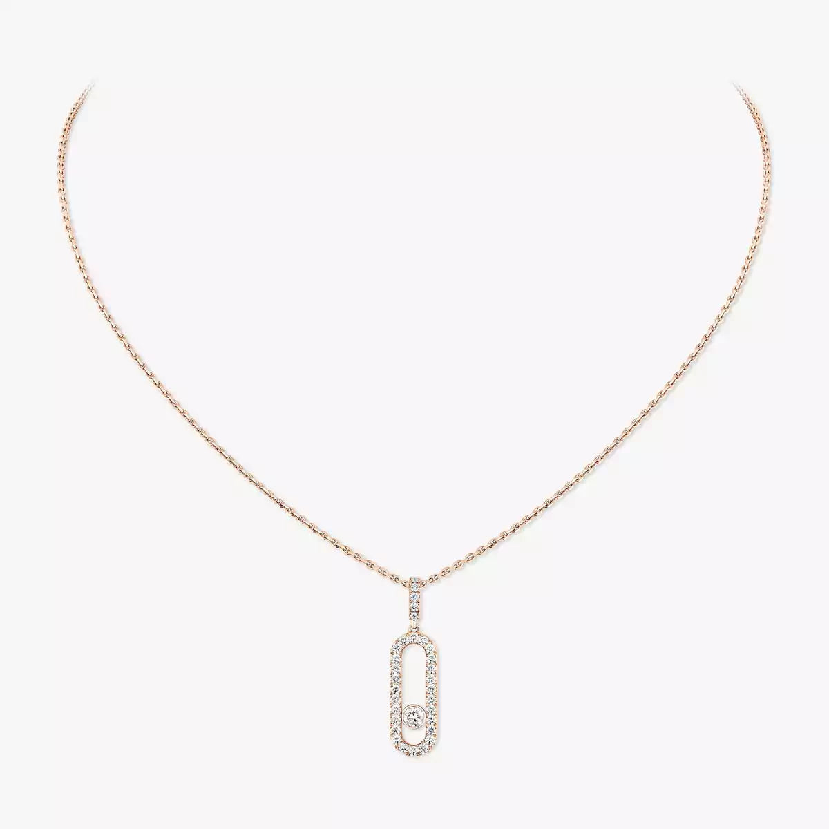 [Blue Tears Jewelry]Move Uno Diamond Necklace in Rose Gold