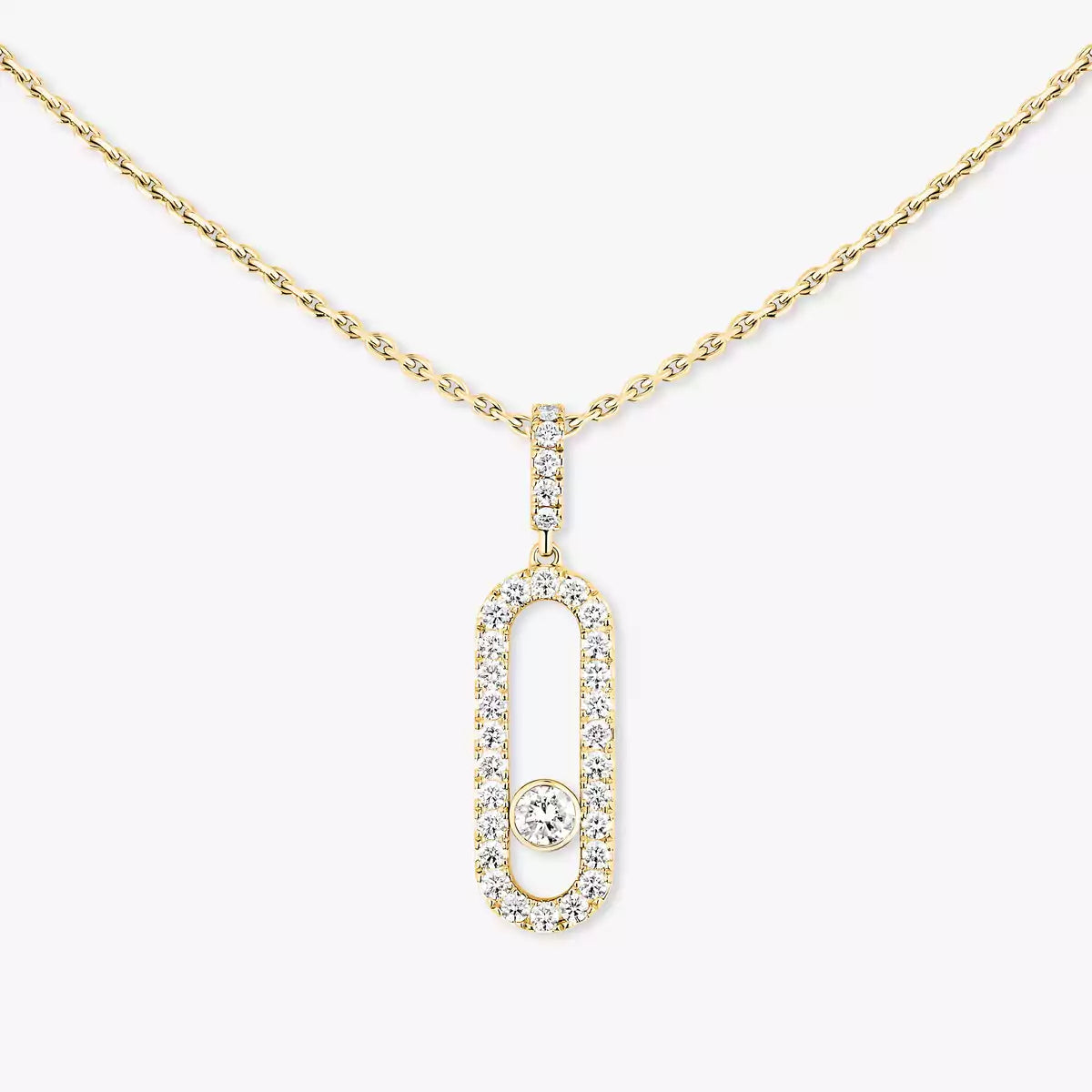 [Blue Tears Jewelry]Move Uno Diamond Necklace in Rose Gold