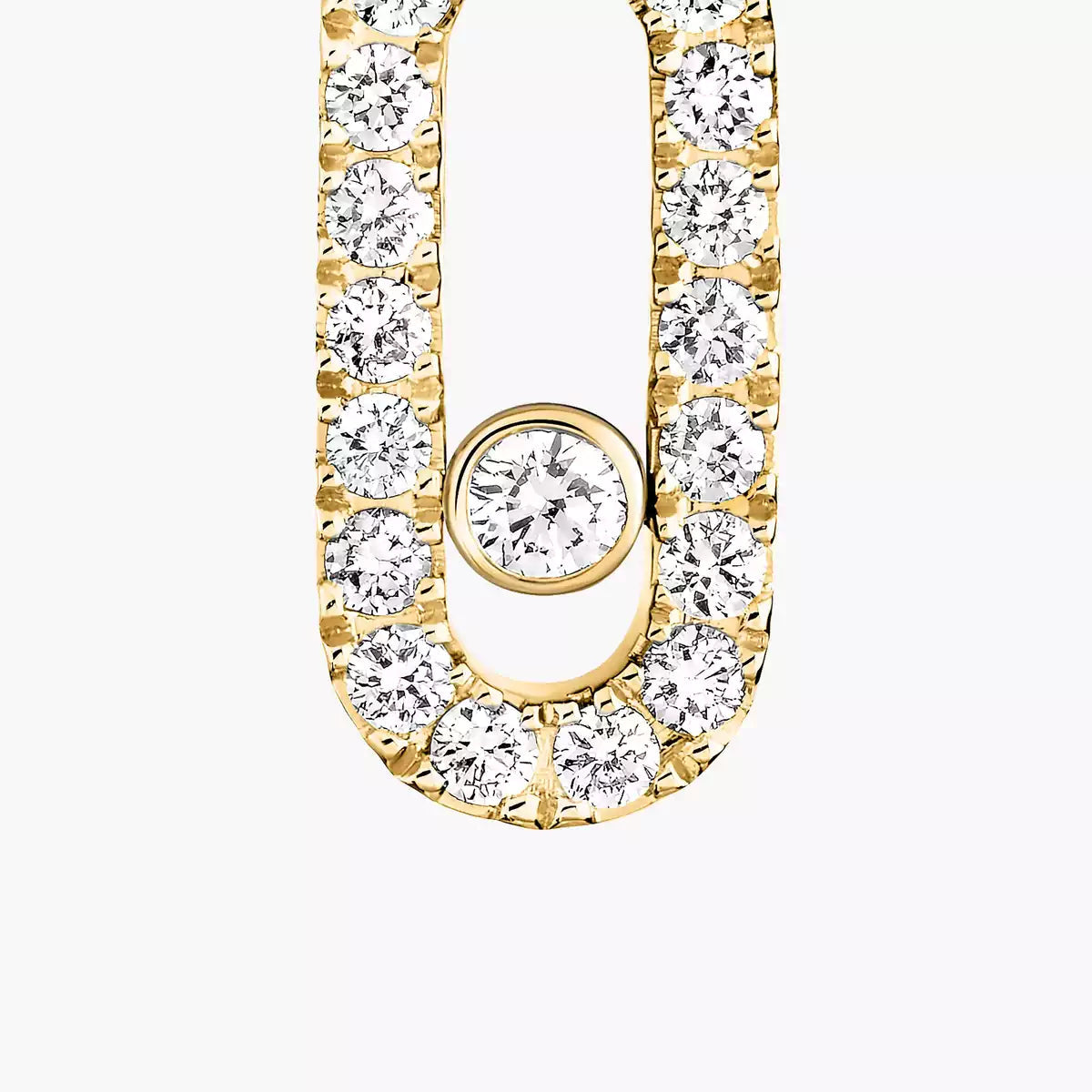 [Blue Tears Jewelry]Move Uno Single Diamond Hoop Earring