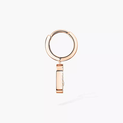 [Blue Tears Jewelry]Move Uno Single Diamond Hoop Earring