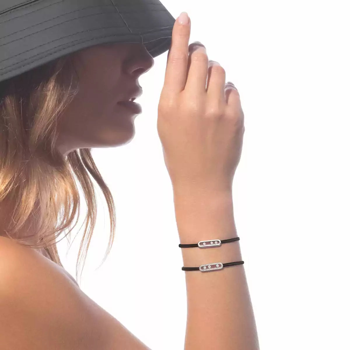 [Blue Tears Jewelry]Messika Care(s) pink cord pavé bracelet