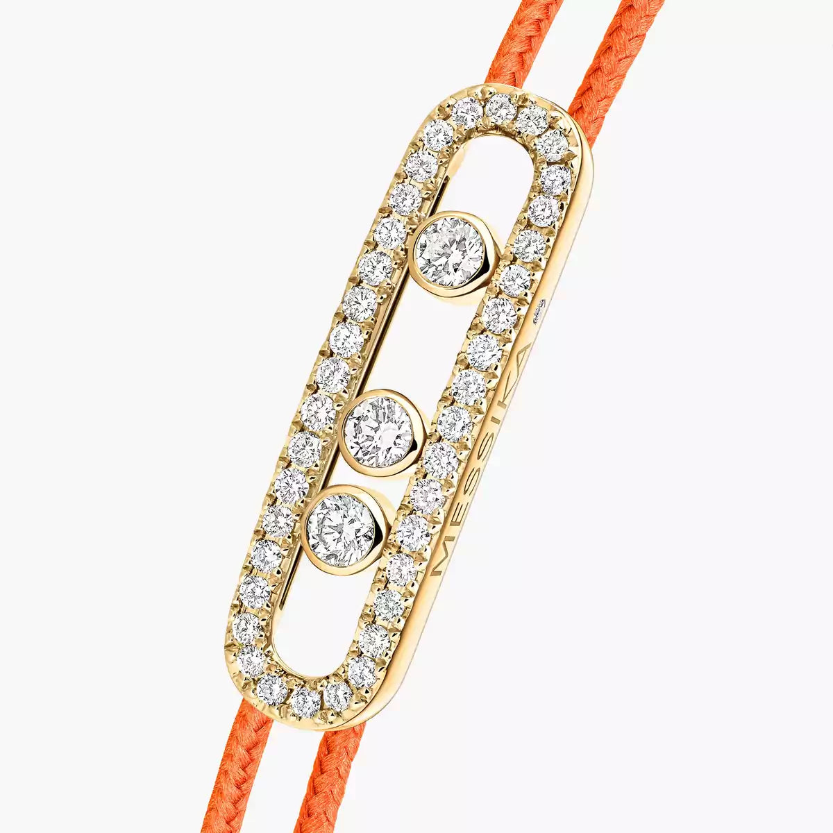 [Blue Tears Jewelry]Messika Care(s) pink cord pav¨¦ bracelet