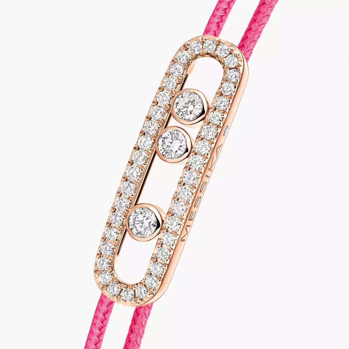 [Blue Tears Jewelry]Messika Care(s) pink cord pav¨¦ bracelet