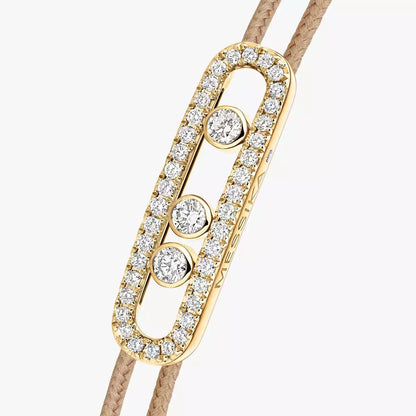 [Blue Tears Jewelry]Messika Care(s) pink cord pavé bracelet