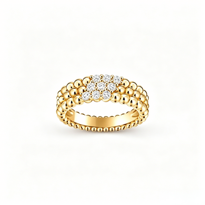 [Blue Tears Jewelry] THREE-ROW DIAMOND RING