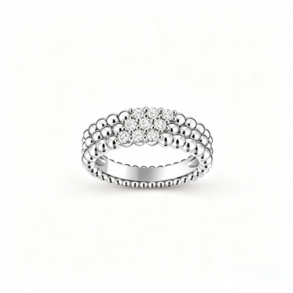 [Blue Tears Jewelry] THREE-ROW DIAMOND RING