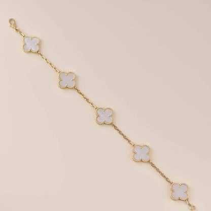 [BLAUE TRÄNEN]KLEE 5 MOTIV WEISSES MOP-ARMBAND 