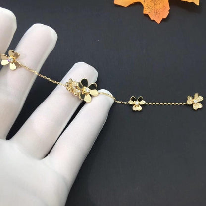 [BLAUE TRÄNEN]FRIVOLE GOLD 5 BLUMEN ARMBAND