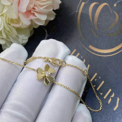 [BLAUE TRÄNEN]FRIVOLE GOLD BLUME ROSA MALACHIT ARMBAND